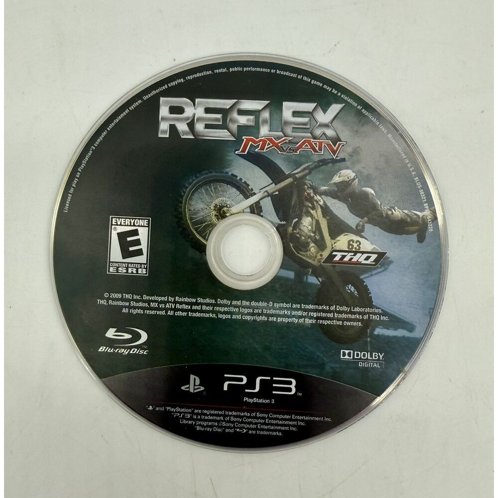 MX vs. ATV Reflex Sony PS3 PlayStation 3 Disc Only Tested